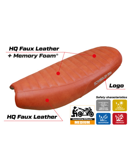 Sitzbezug kompatibel - Triumph Scrambler 1200 2019-2025 - mod Hull Comfort System