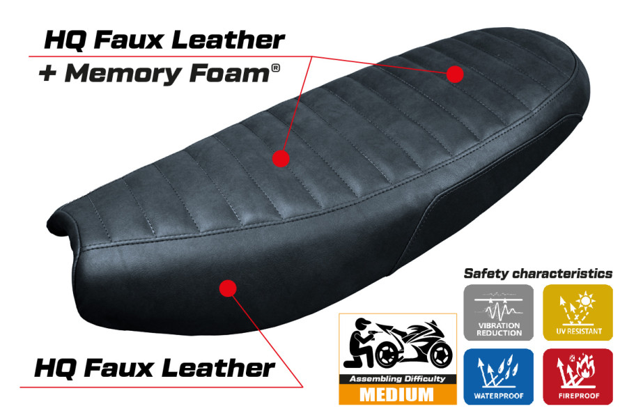 Funda de asiento compatible - Triumph Scrambler 1200 2019-2026 - mod Hull Comfort System