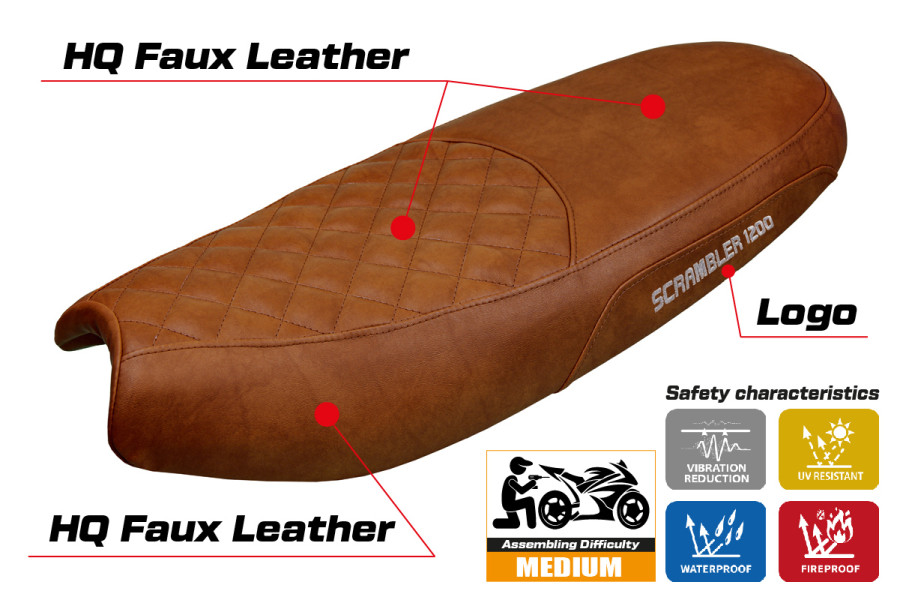 Seat cover compatible - Triumph Scrambler 1200 2019-2026 - mod Watford