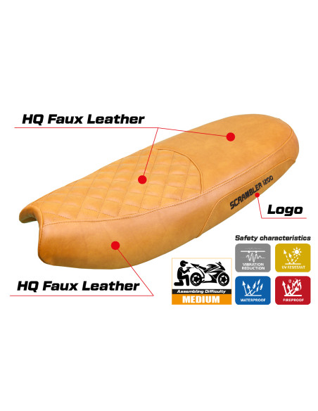 Funda de asiento compatible - Triumph Scrambler 1200 2019-2025 - mod Watford