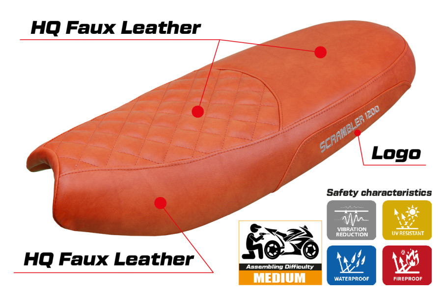 Funda de asiento compatible - Triumph Scrambler 1200 2019-2026 - mod Watford