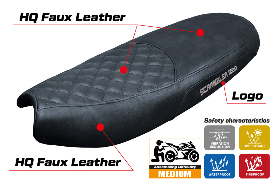 Rivestimento sella compatibile - Triumph Scrambler 1200 2019-2026 - mod Watford