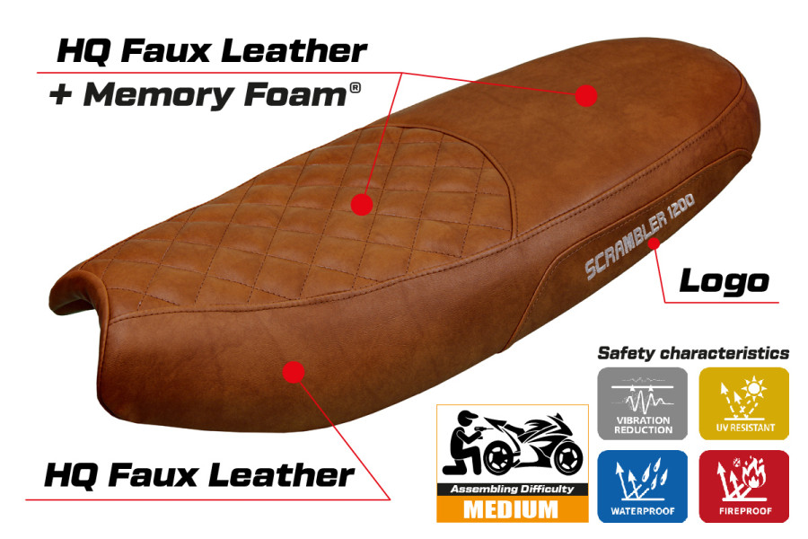 Seat cover compatible - Triumph Scrambler 1200 2019-2026 - mod Watford Comfort System