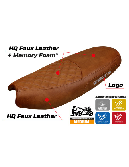 Seat cover compatible - Triumph Scrambler 1200 2019-2025 - mod Watford Comfort System