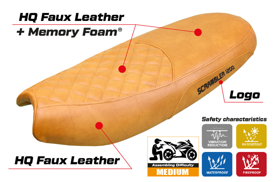 Seat cover compatible - Triumph Scrambler 1200 2019-2026 - mod Watford Comfort System