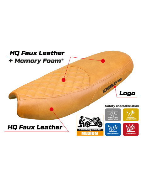 Sitzbezug kompatibel - Triumph Scrambler 1200 2019-2025 - mod Watford Comfort System