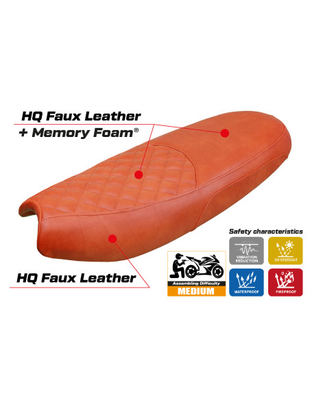 Funda de asiento compatible - Triumph Scrambler 1200 2019-2025 - mod Watford Comfort System