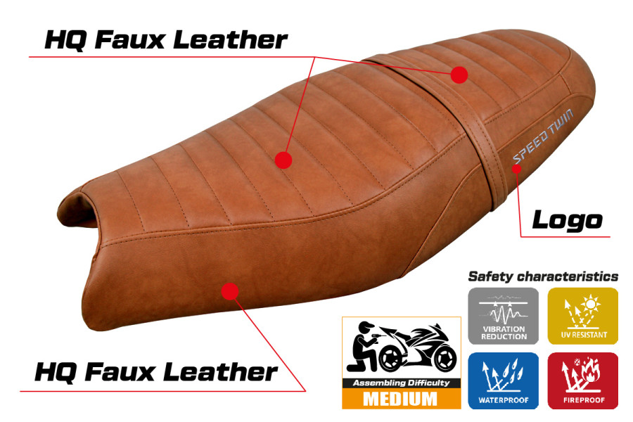 Seat cover compatible - Triumph Speed Twin 900 2019-2026 - mod Enfield