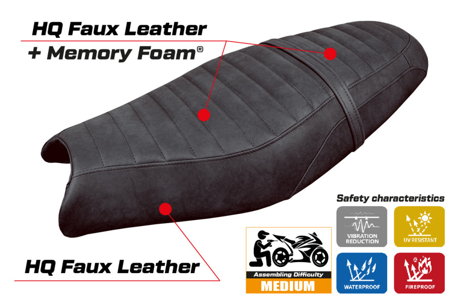 Rivestimento sella compatibile - Triumph Speed Twin 900 2019-2026 - mod Enfield Comfort System