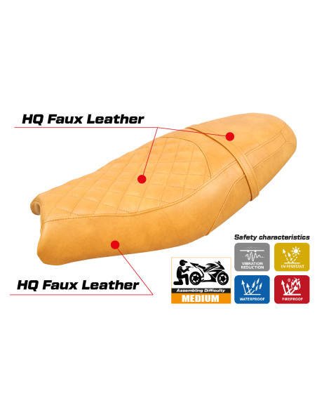 Housse de selle compatible - Triumph Speed Twin 900 2019-2025 - mod Wembley