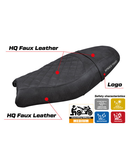 Seat cover compatible - Triumph Speed Twin 900 2019-2025 - mod Wembley