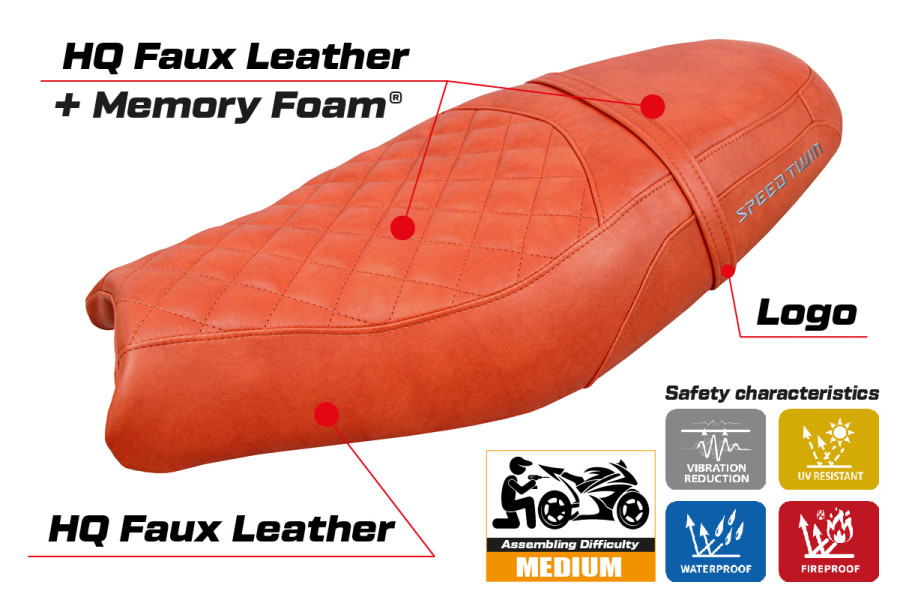 Sitzbezug kompatibel - Triumph Speed Twin 2019-2026 - mod Wembley Comfort System