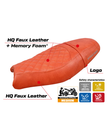 Seat cover compatible - Triumph Speed Twin 2019-2025 - mod Wembley Comfort System