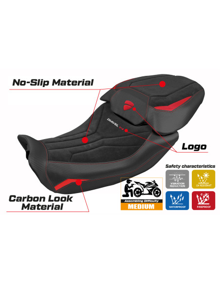 Housse de selle compatible - Ducati Diavel V4 2023-2025 - mod Diablo Velvet