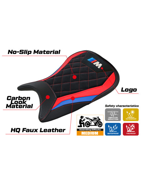 Rivestimento sella compatibile - BMW M 1000 R  2022-2025 - mod Letur Velvet