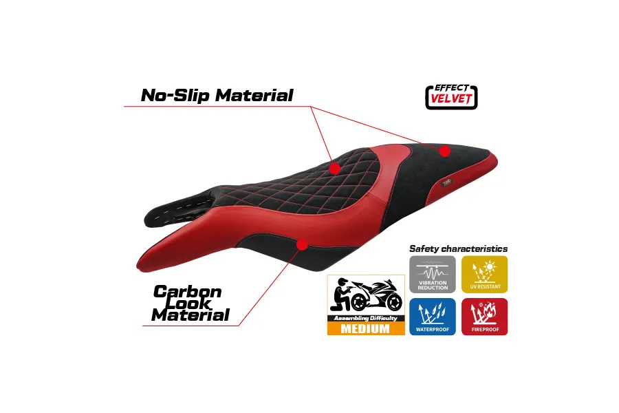 Rivestimento sella compatibile - Cagiva Raptor 650-1000 2000 - 2007 - mod Eraclea