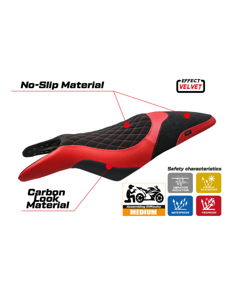 Rivestimento sella compatibile - Cagiva Raptor 650-1000 2000 - 2007 - mod Eraclea