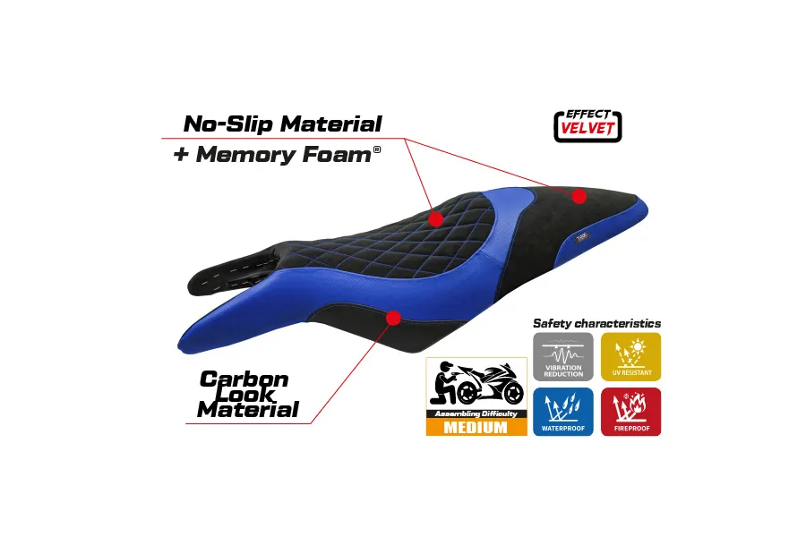 Sitzbezug kompatibel - Cagiva Raptor 650-1000 2000 - 2007 - mod Eraclea Comfort System