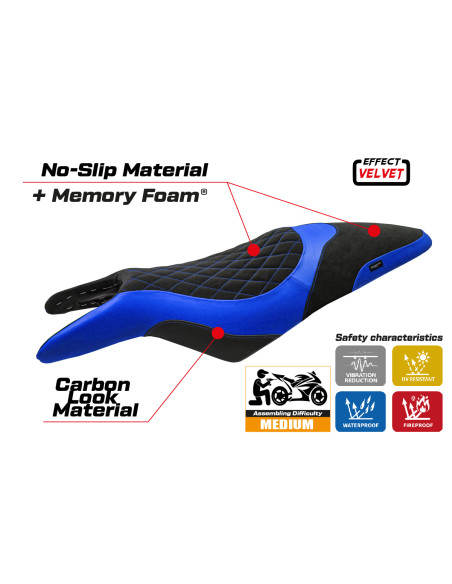 Sitzbezug kompatibel - Cagiva Raptor 650-1000 2000 - 2007 - mod Eraclea Comfort System