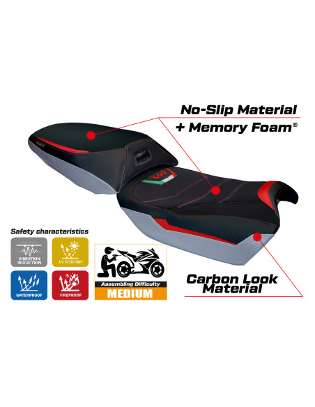 Seat cover compatible - Ducati Multistrada V4 Rally 2023-2025 - mod Jesi Comfort System