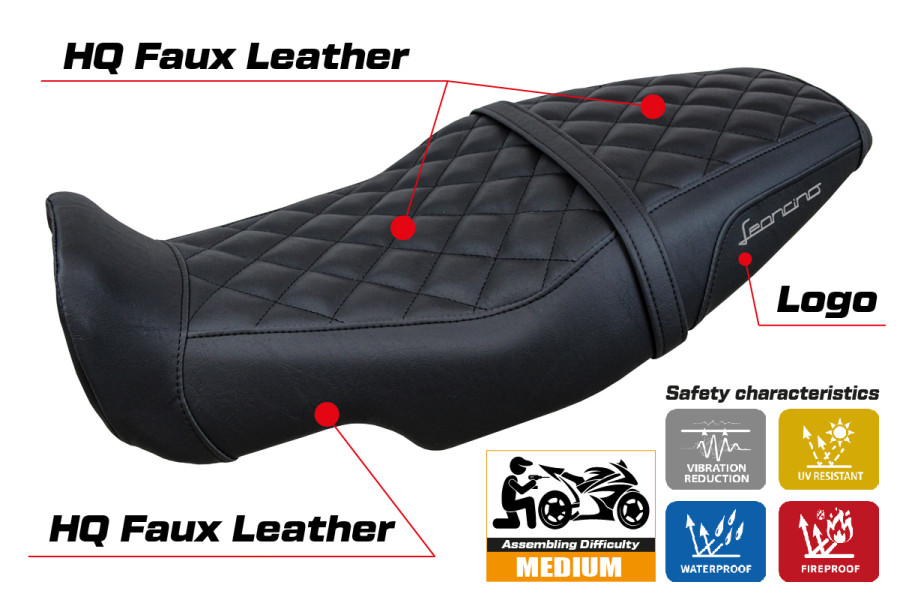 Seat cover compatible - Benelli Leoncino 800 2022-2026 - mod Sydney