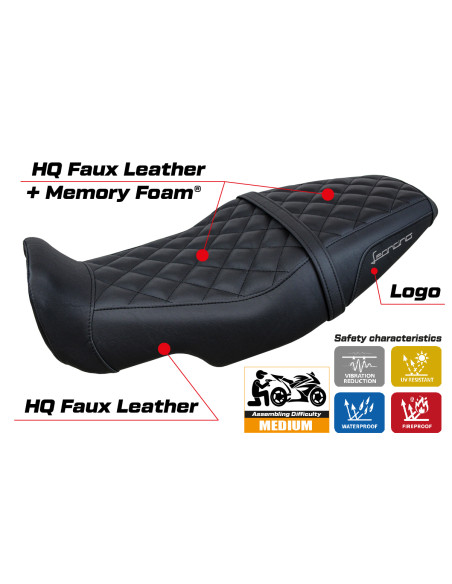 Housse de selle compatible - Benelli Leoncino 800 2022-2025 - mod Sydney Comfort System