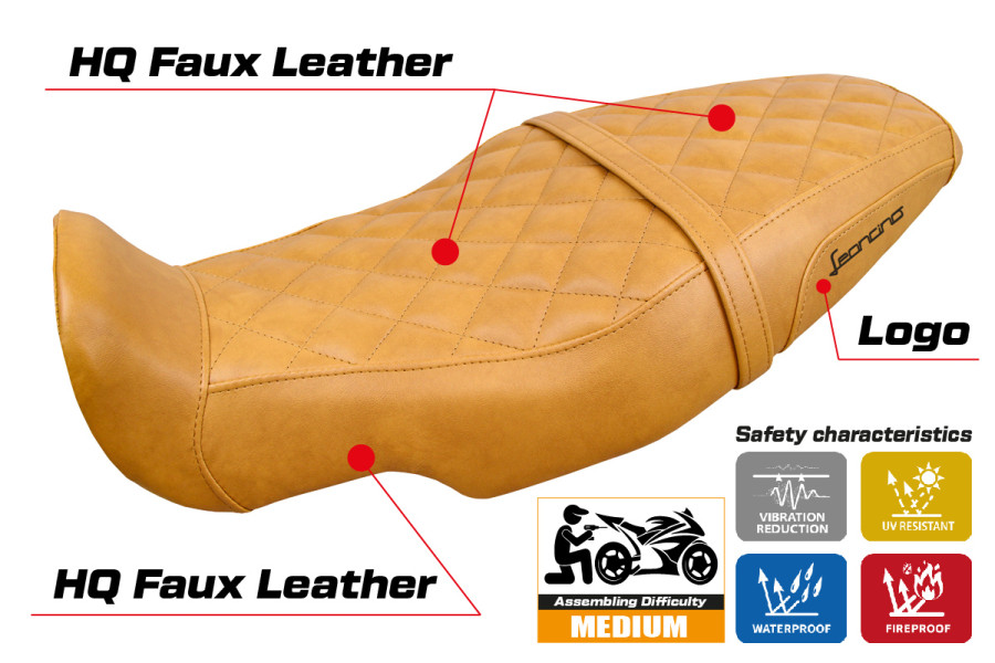 Housse de selle compatible - Benelli Leoncino 800 2022-2026 - mod Camberra