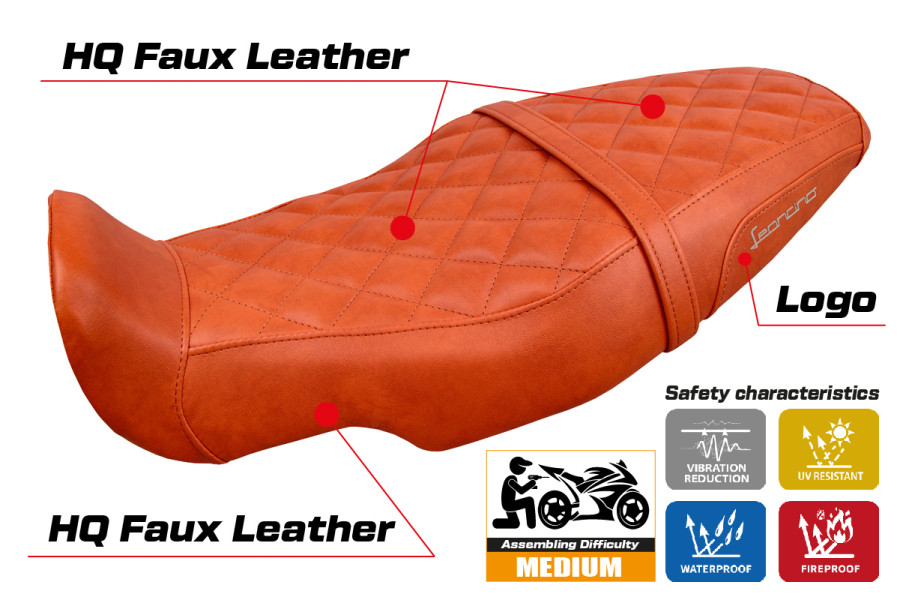 Housse de selle compatible - Benelli Leoncino 800 2022-2026 - mod Camberra