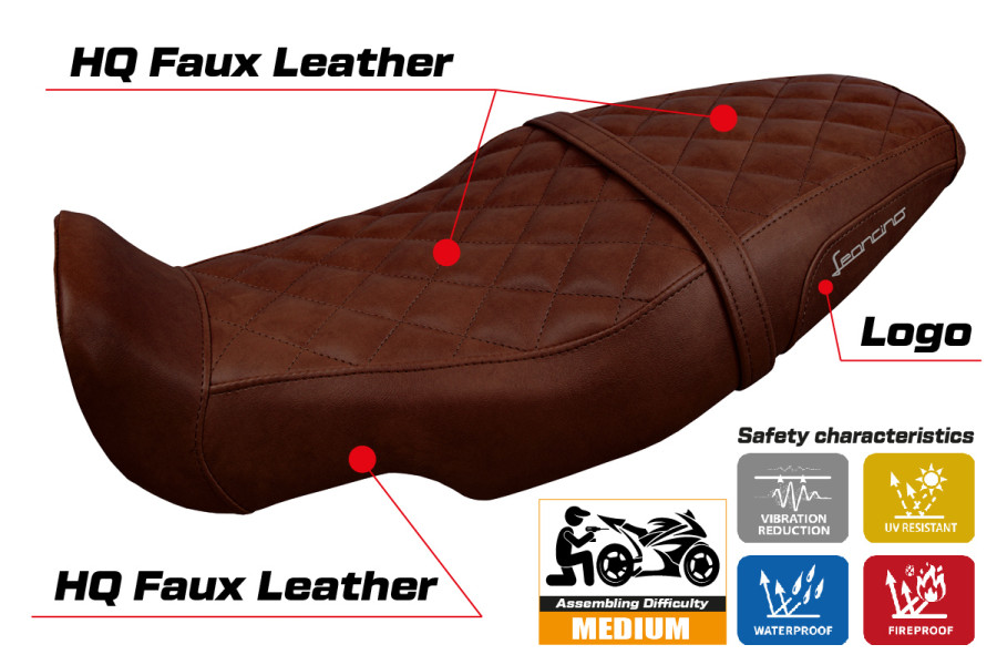 Seat cover compatible - Benelli Leoncino 800 2022-2026 - mod Camberra