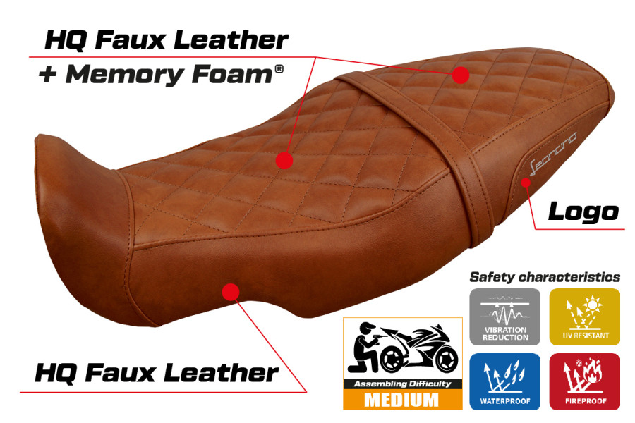 Rivestimento sella compatibile - Benelli Leoncino 800 2022-2026 - mod Camberra Comfort System