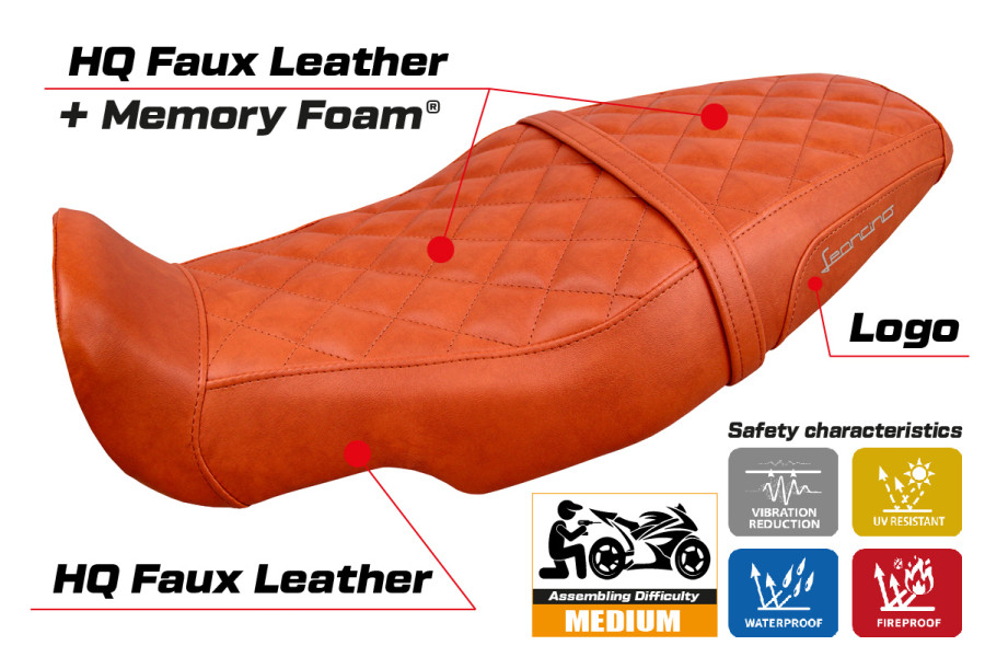 Seat cover compatible - Benelli Leoncino 800 2022-2026 - mod Camberra Comfort System