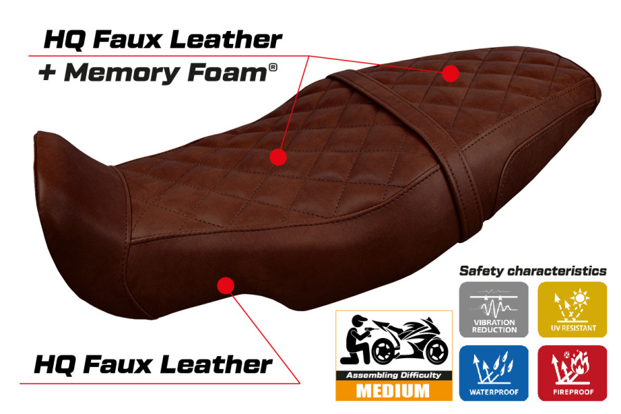 Funda de asiento compatible - Benelli Leoncino 800 2022-2026 - mod Camberra Comfort System