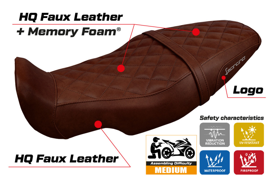 Seat cover compatible - Benelli Leoncino 800 2022-2026 - mod Camberra Comfort System