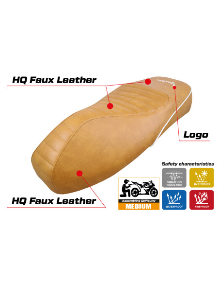 Funda de asiento compatible - Vespa GTS 125/150/300 2009 - 2024 - mod Panarea