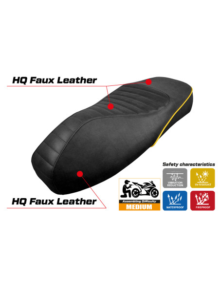 Seat cover compatible - Vespa GTS 125/150/300 2009 - 2024 - mod Panarea