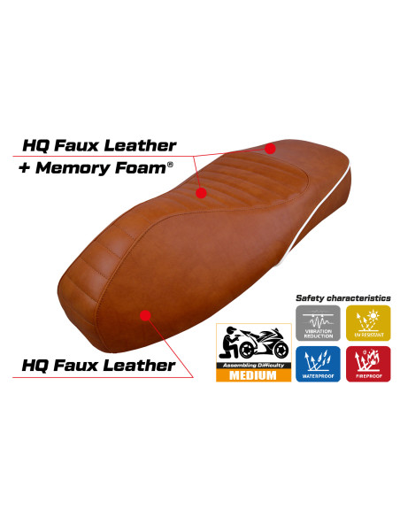 Seat cover compatible - Vespa GTS 125/150/300 2009 - 2024 - mod Panarea Comfort System