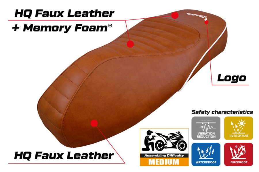 Sitzbezug kompatibel - Vespa GTS 125/150/300 2009 - 2024 - mod Panarea Comfort System