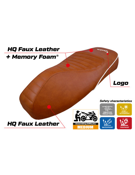 Housse de selle compatible - Vespa GTS 125/150/300 2009 - 2024 - mod Panarea Comfort System