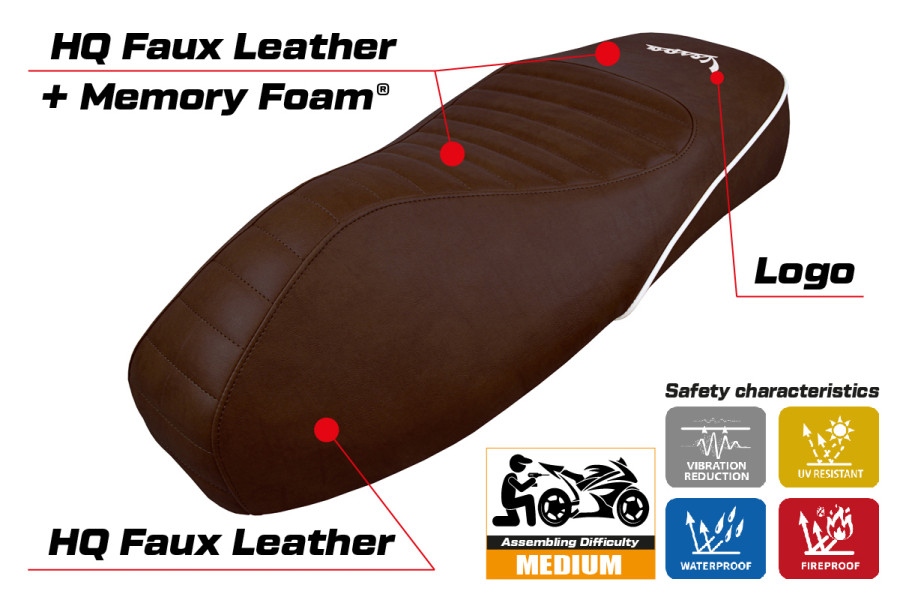 Rivestimento sella compatibile - Vespa GTS 125/150/300 2009 - 2024 - mod Panarea Comfort System