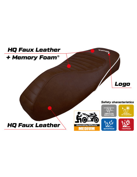 Funda de asiento compatible - Vespa GTS 125/150/300 2009 - 2024 - mod Panarea Comfort System