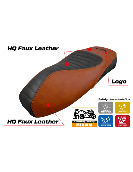 Housse de selle compatible - Vespa GTS 125/150/300 2009 - 2024 - mod Alicudi