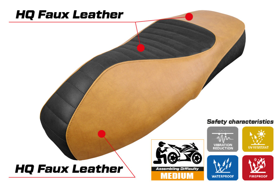 Housse de selle compatible - Vespa GTS 125/150/300 2009 - 2024 - mod Alicudi