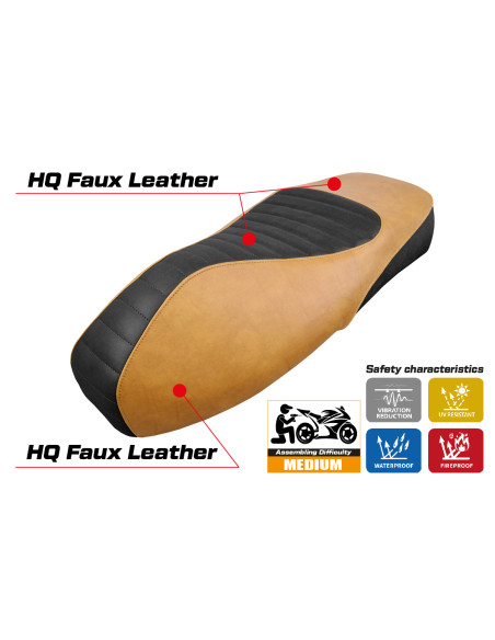 Housse de selle compatible - Vespa GTS 125/150/300 2009 - 2024 - mod Alicudi