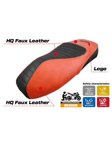 Housse de selle compatible - Vespa GTS 125/150/300 2009 - 2024 - mod Alicudi