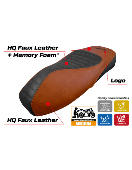 Housse de selle compatible - Vespa GTS 125/150/300 2009 - 2024 - mod Alicudi Comfort System