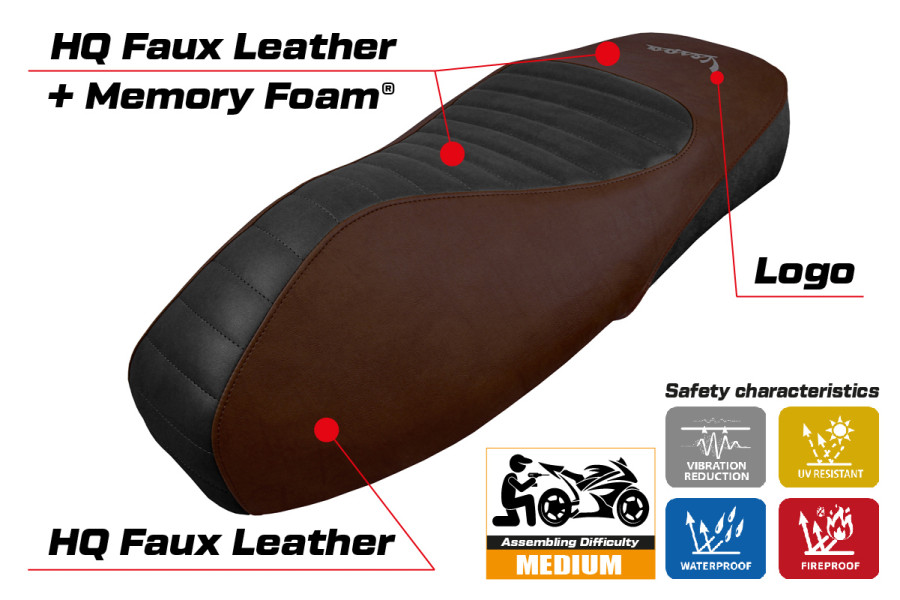 Funda de asiento compatible - Vespa GTS 125/150/300 2009 - 2024 - mod Alicudi Comfort System