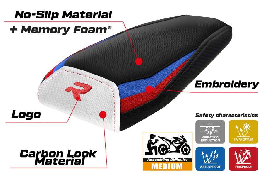 Sitzbezug kompatibel - BMW M 1000 R 2022-2026 - mod Tayma Comfort System