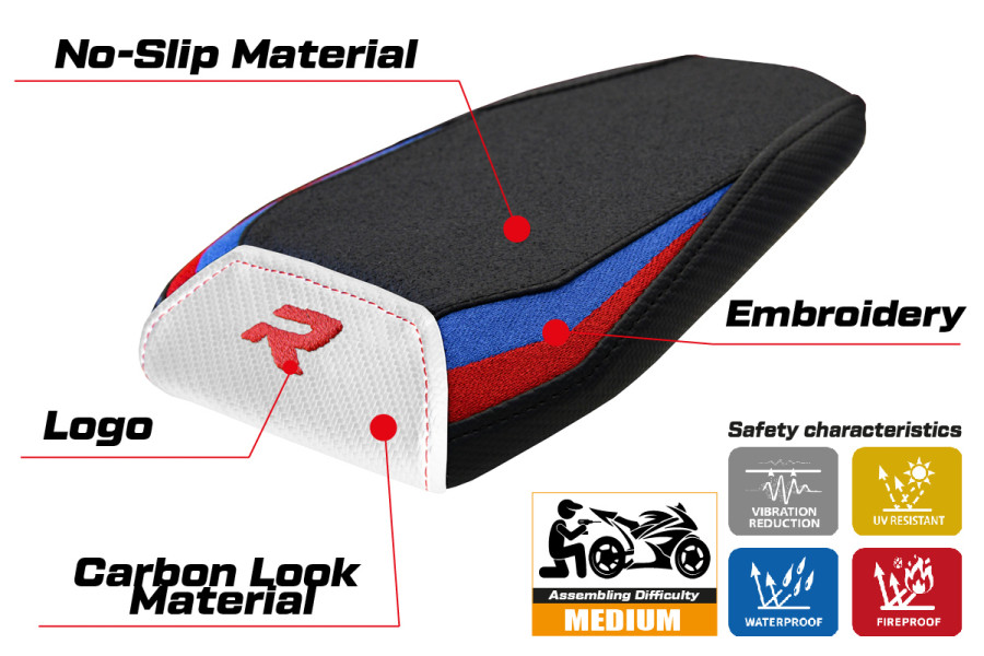 Seat cover compatible - BMW M 1000 R 2022-2026 - mod Tayma Ultragrip