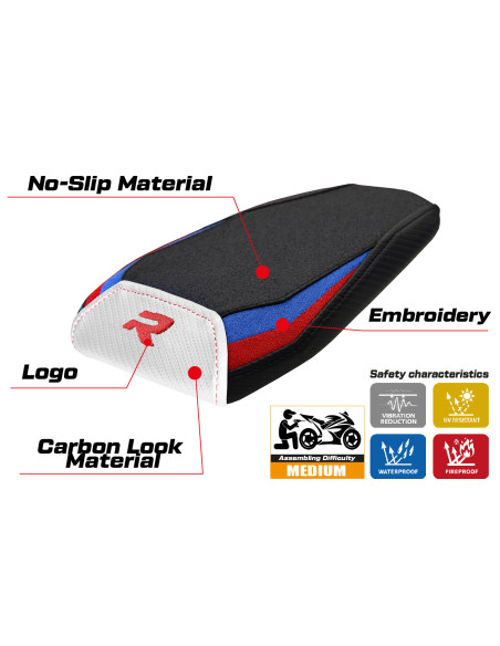 Funda de asiento compatible - BMW M 1000 R 2022-2025 - mod Tayma Ultragrip