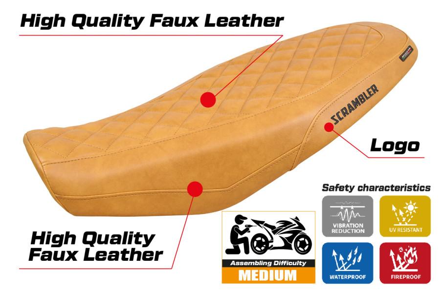 Funda de asiento compatible - Ducati Scrambler 800 2023-2026 - mod Venice